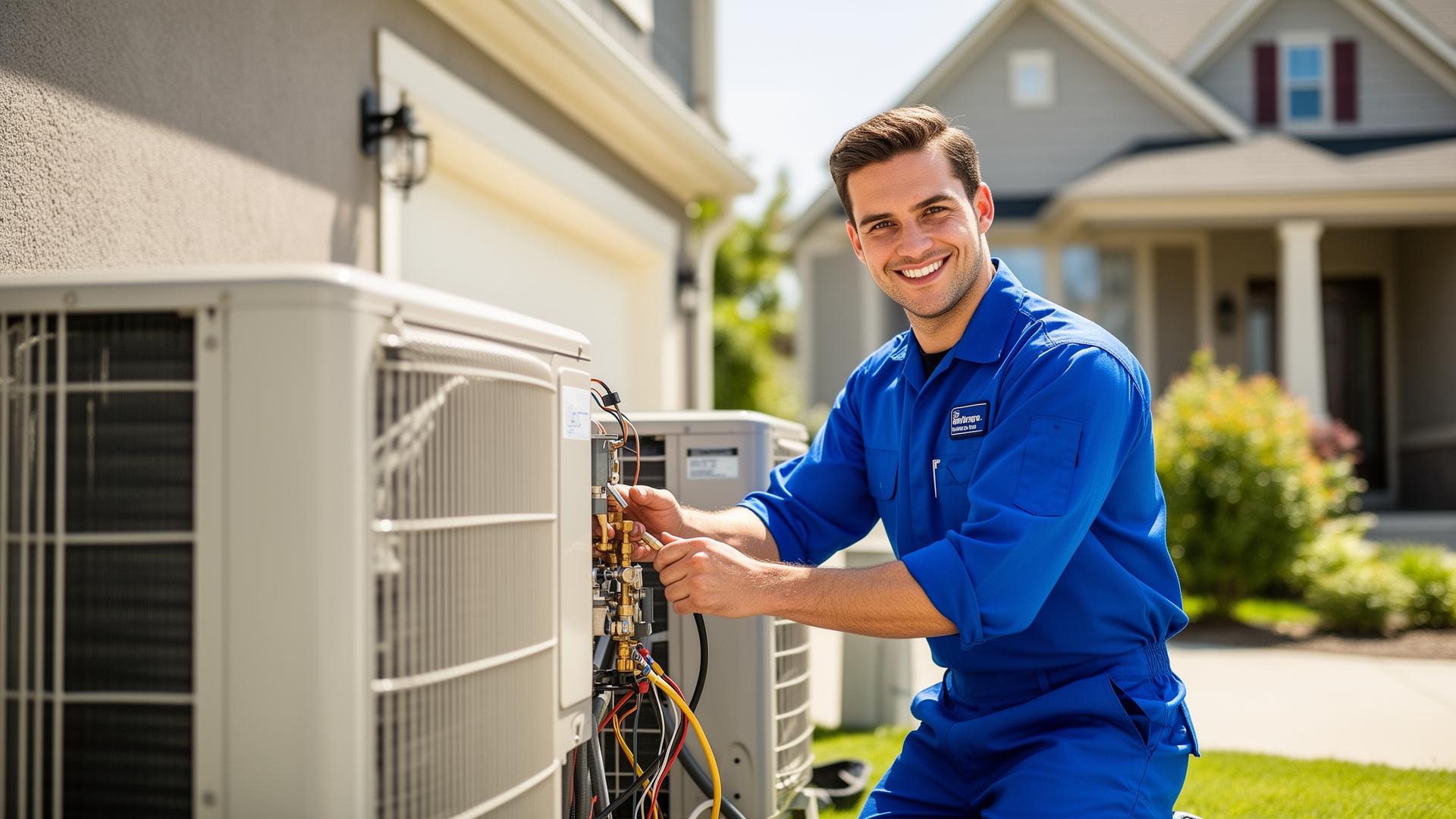 HVAC technician at work